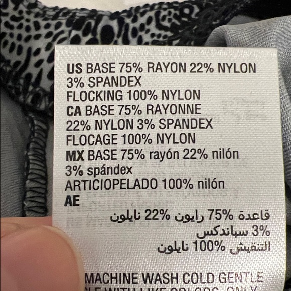 Alfani XL Flocked Animal Print Pull-On Pants Black Size New without tags Holiday - Picture 9 of 9